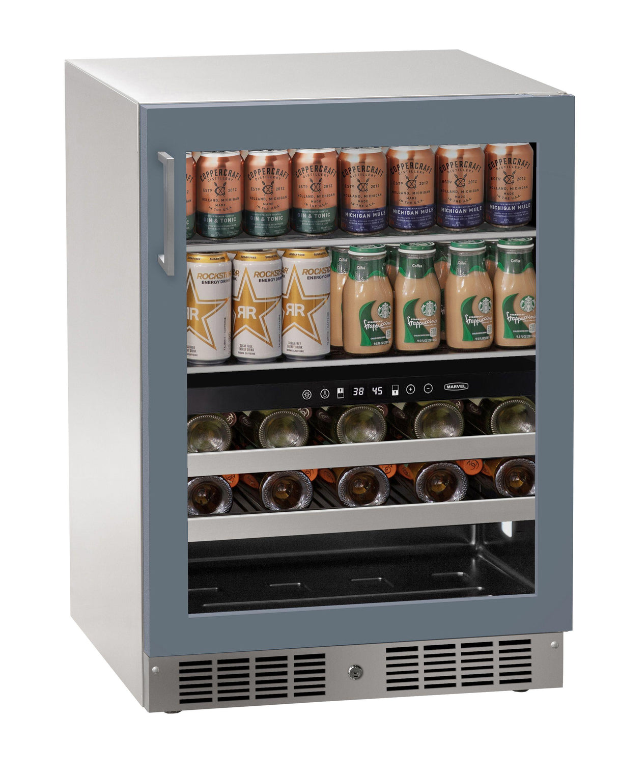 24 inch Dual-Zone Beverage Center with Door Style - Panel Ready Frame Glass