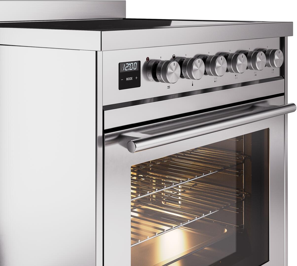 Professional Plus II 30 Inch Electric Freestanding Range in Stainless Steel with Trim