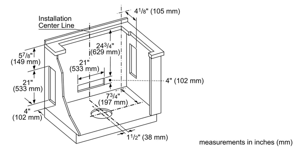 800 Series Downdraft Ventilation 30" Stainless Steel