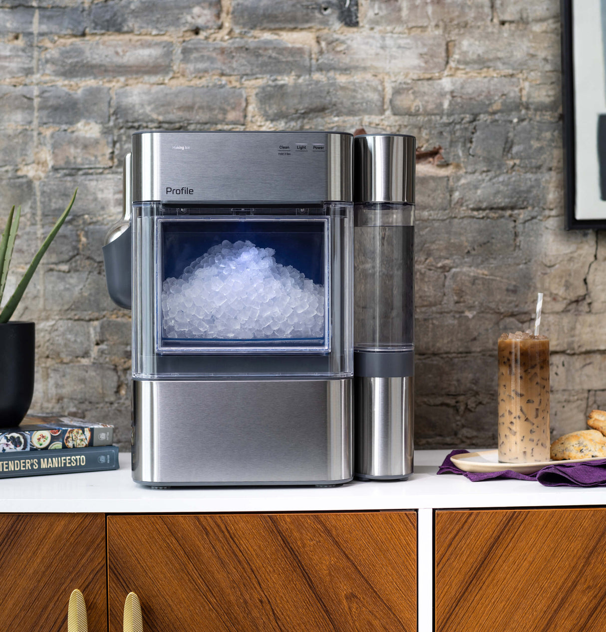 GE Profile™ Opal™ 2.0 Ultra Nugget Ice Maker with Side Tank and Scale Inhibiting Filter