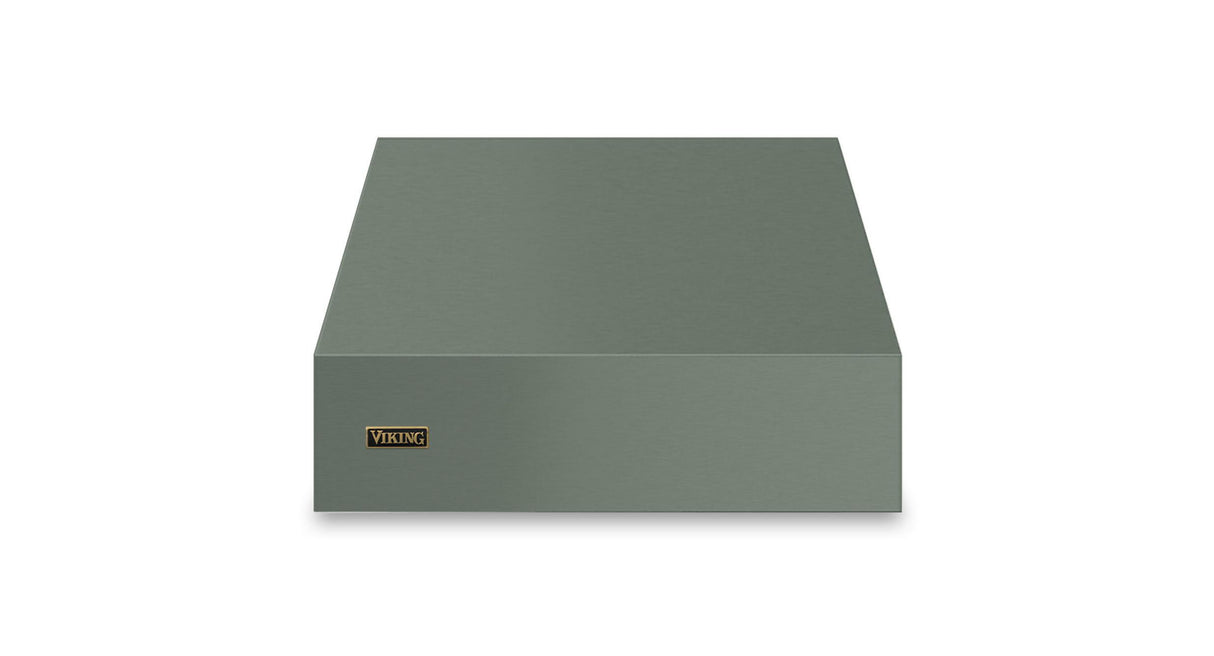 30"W. 18"H. Wall Hood (Finish: Eucalyptus, Trim: Brushed Brass)