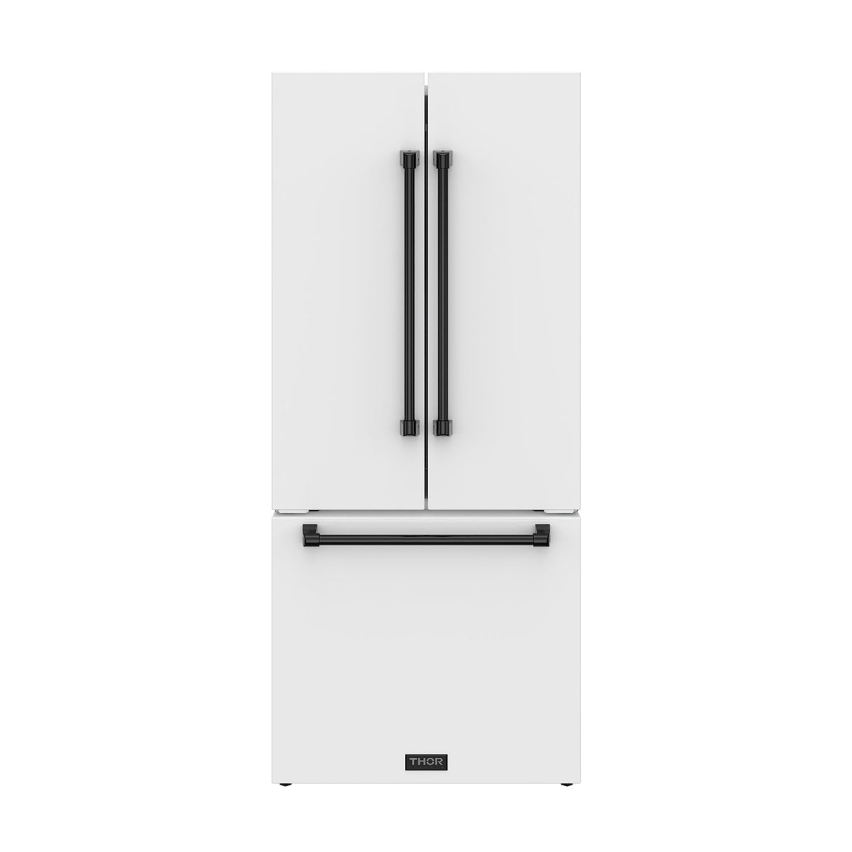 30 Inch French Door Counter Depth Refrigerator With Ice Maker - White/black Gordon Ramsay Series