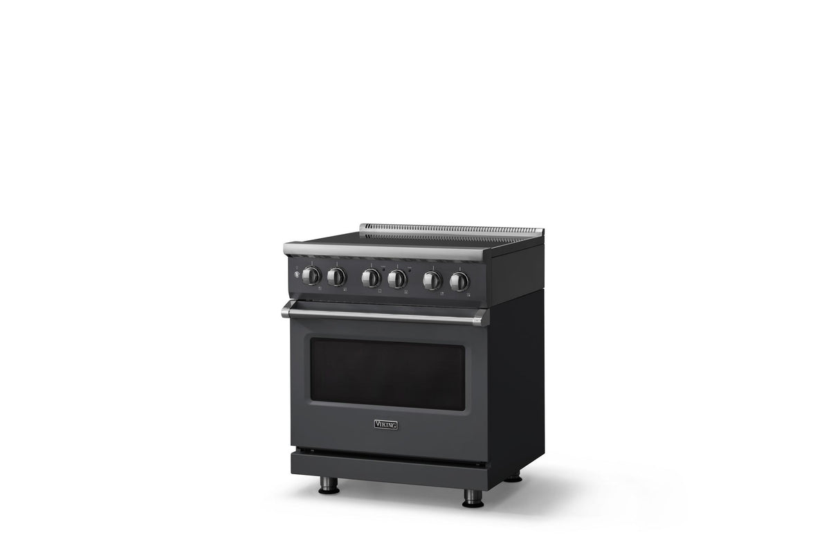 30"W. Induction Range (Finish: Cast Black, Trim: Polished Chrome)