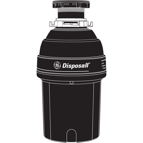 GE® 1 HP Continuous Feed Garbage Disposer Non-Corded