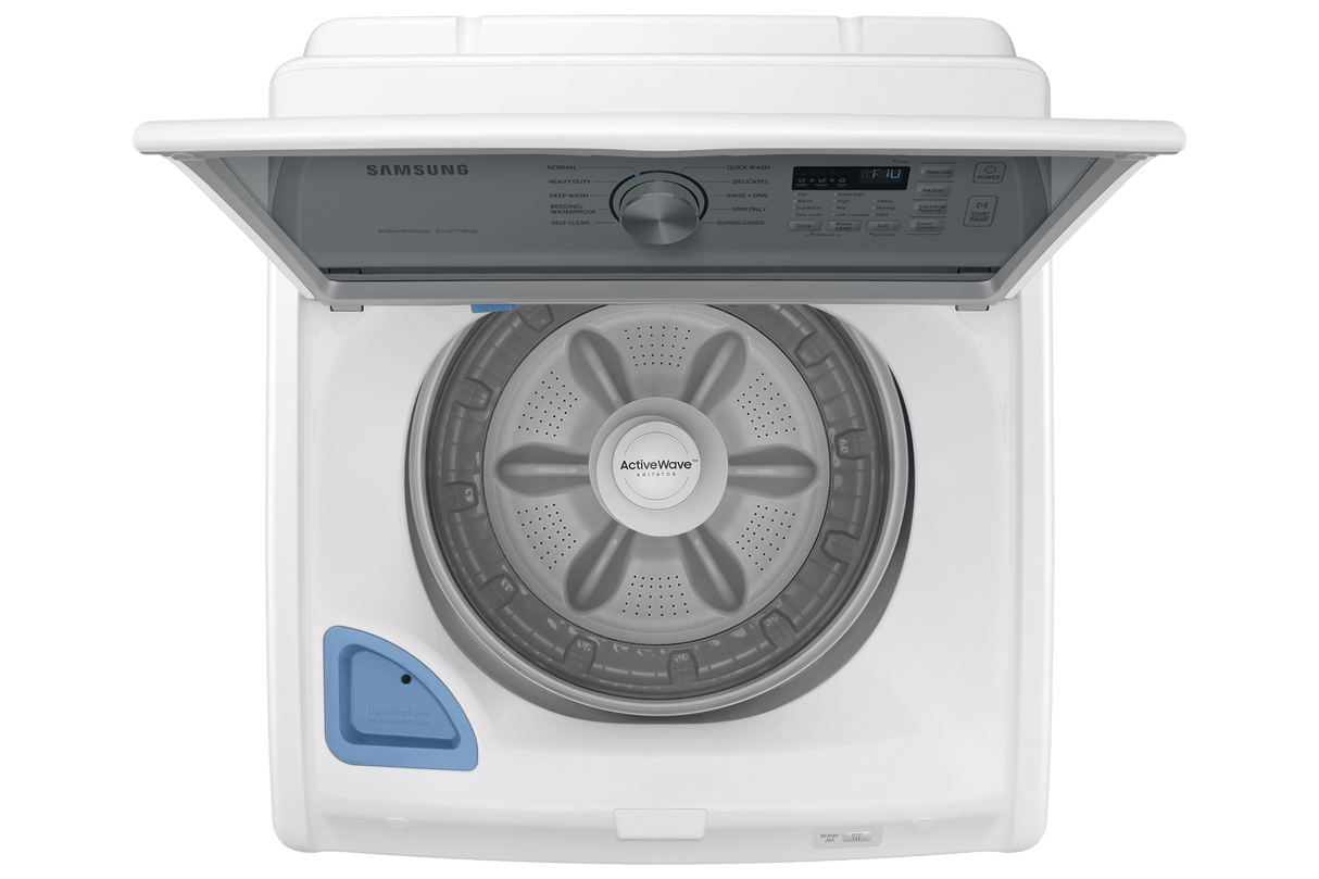 4.6 cu. ft. Large Capacity Smart Top Load Washer with ActiveWave™ Agitator and Active WaterJet in White