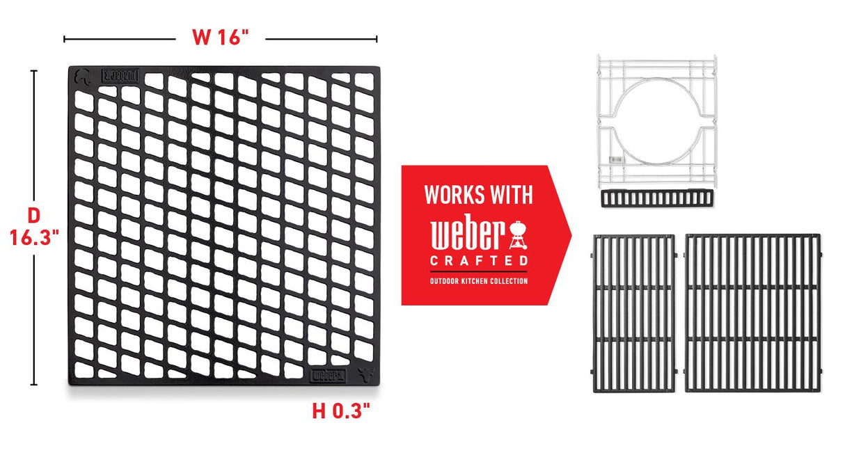 WEBER CRAFTED Dual-Sided Sear Grate