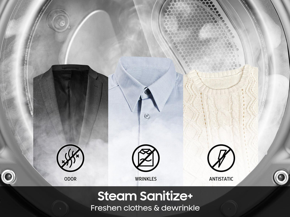 7.4 cu. ft. Smart Electric Dryer with Steam Sanitize+ in White