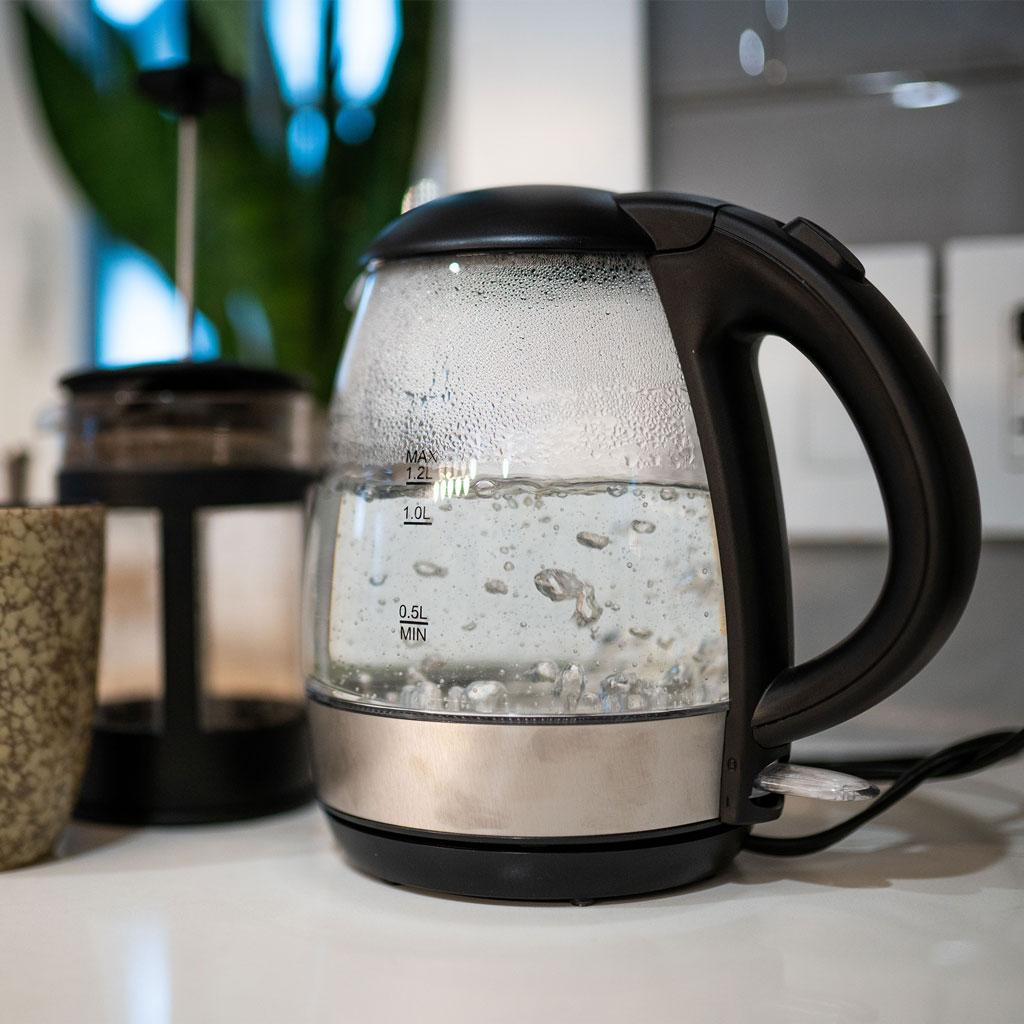 Danby 1.2L Glass Kettle in Black