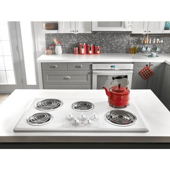 36-inch Electric Cooktop with 5 Elements - white