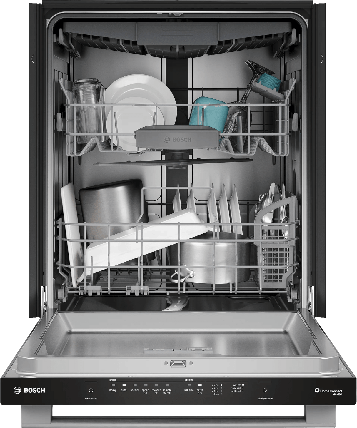 300 Series, built-under dishwasher, 24'', Brushed steel anti-fingerprint