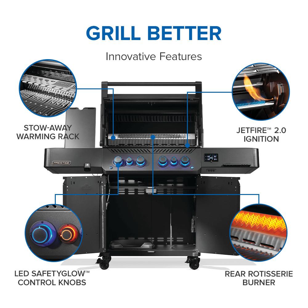 Phantom Prestige 500 Connected RSIB with Infrared Side and Rear Burner , Natural Gas, Matte/Matt Black