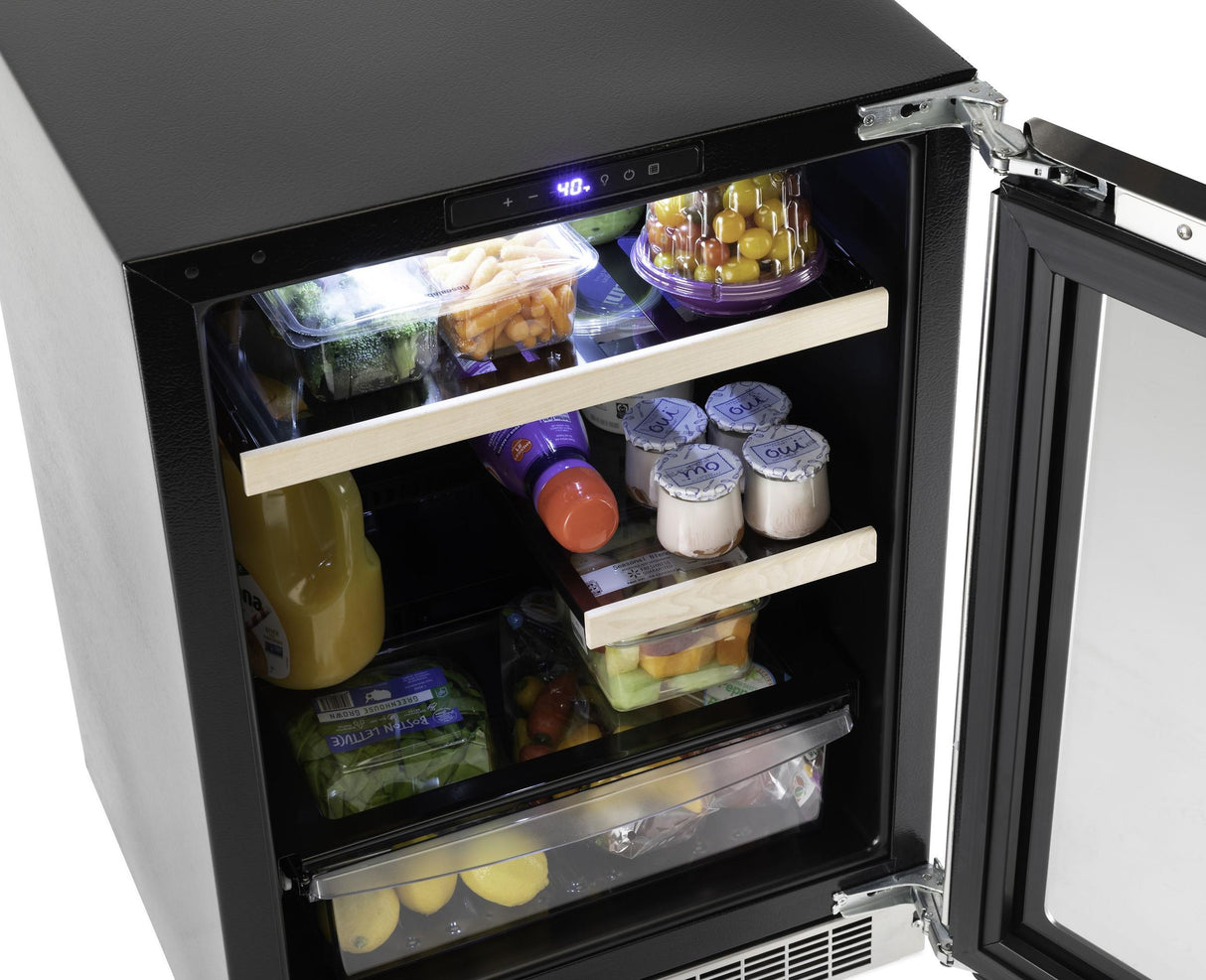 24" Glass Door Undercounter Refrigerator - VRUI