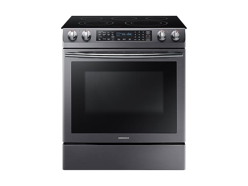 5.8 cu. ft. Slide-In Electric Range in Black Stainless Steel