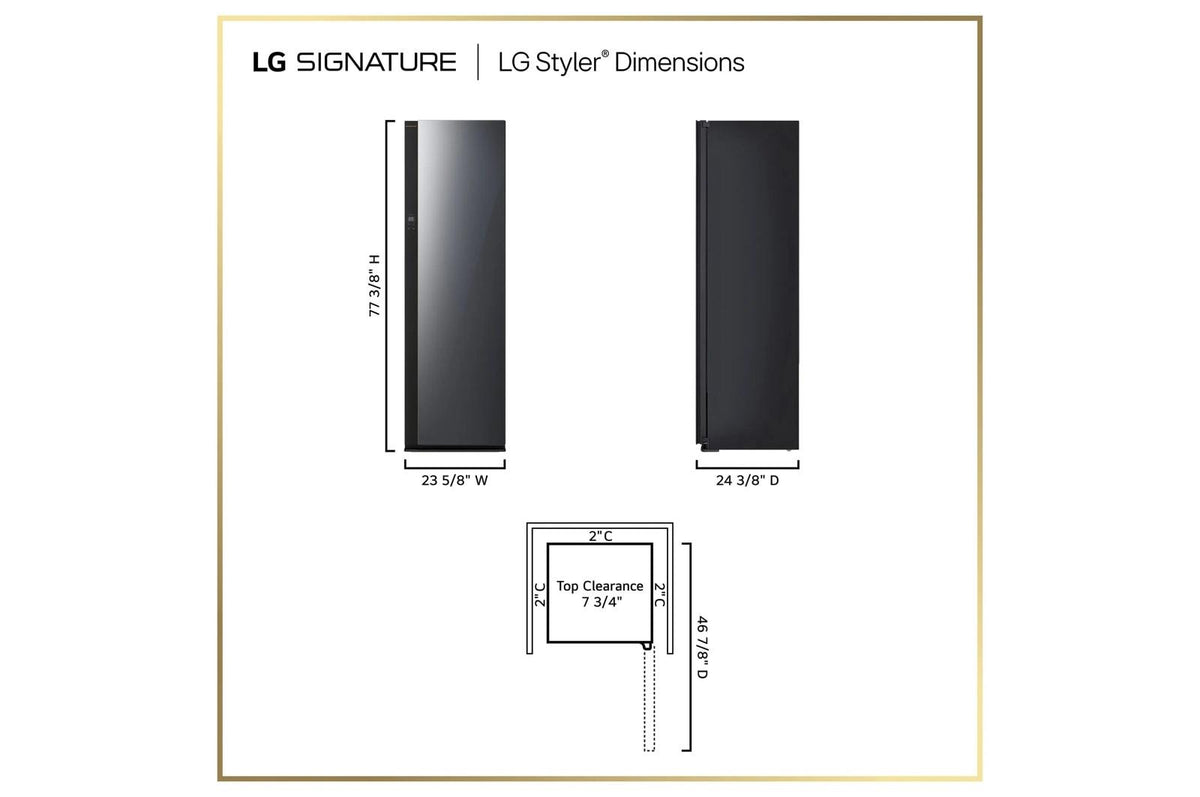 LG SIGNATURE Styler® Smart Steam Closet with Dual TrueSteam® Technology, Dynamic MovingHanger™ and Built-In HandySteamer™
