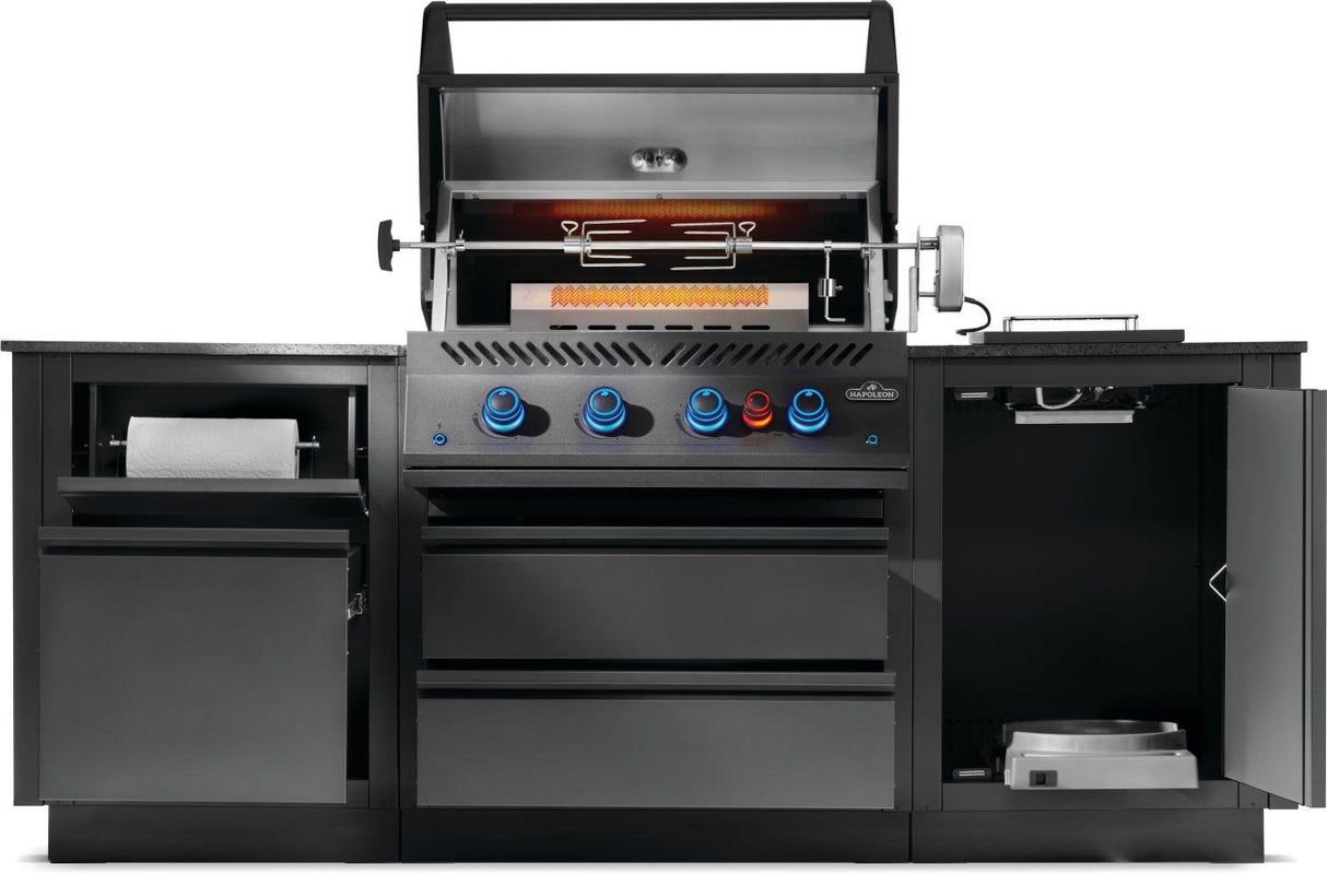 OASIS 300 Outdoor Kitchen, Built-in 700 Series 32 With Soft Close , Propane, Matte/Matt Black