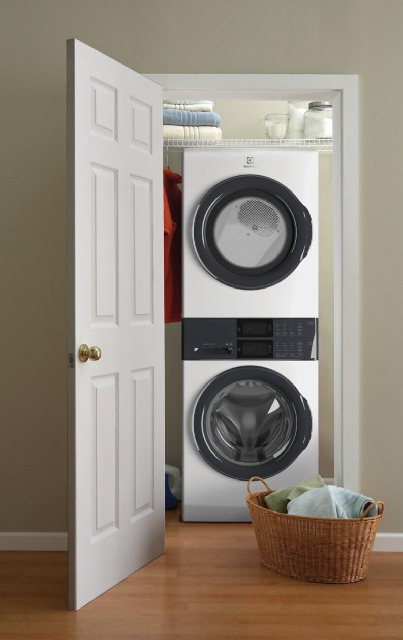 Laundry Tower Single Unit Front Load 4.4 Cu. Ft. Washer & 8 Cu. Ft. Electric Dryer