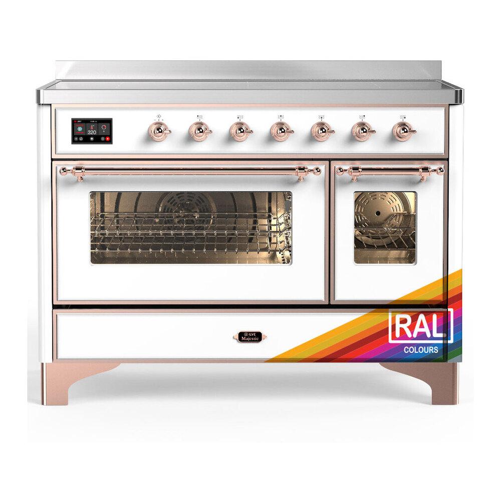 ILVE UMIB48NR3RAP Majestic III 48 inch Induction Range with 6 Elements, 5.02 cu. ft. Total Oven Capacity (Triple Glass Door, RAL, Copper)
