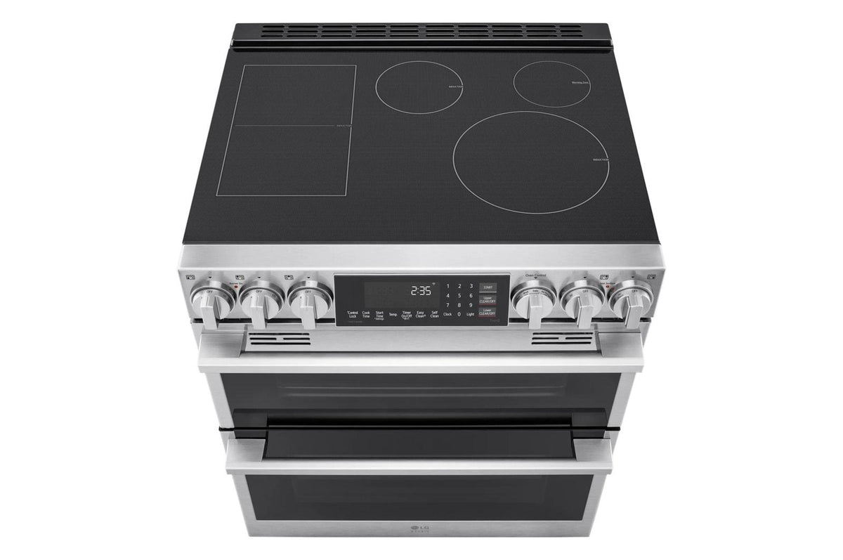 LG STUDIO 7.3 cu. ft. Double Oven Induction Slide-in Range with Probake® Convection and Air Fry