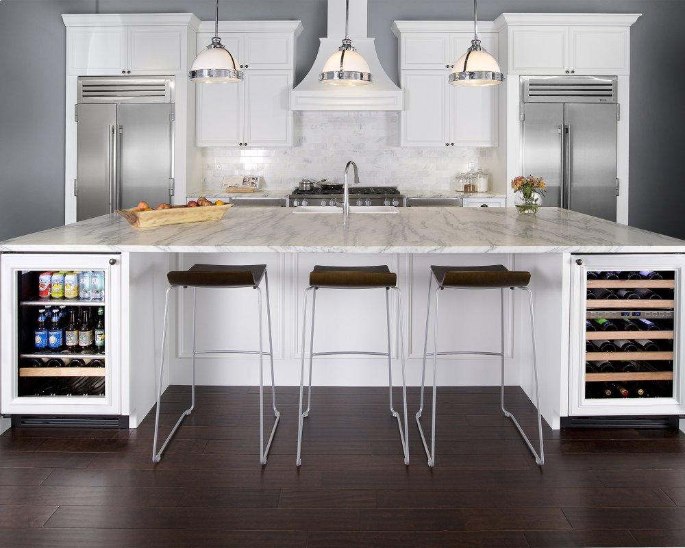 15 Inch Single Zone Overlay Glass Door Left Hinge Undercounter Wine Cabinet