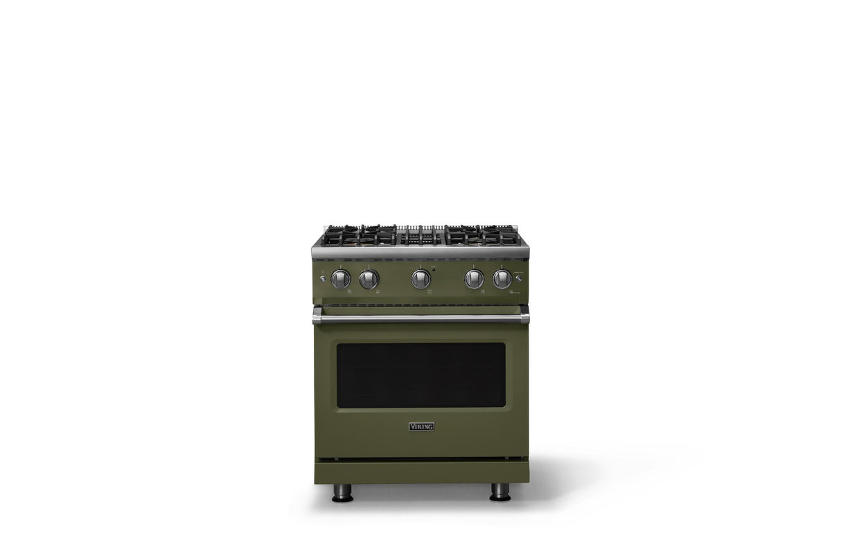 30"W. Sealed Burner Gas Range (Finish: Martini, Trim: Polished Chrome, Fuel: Natural Gas)