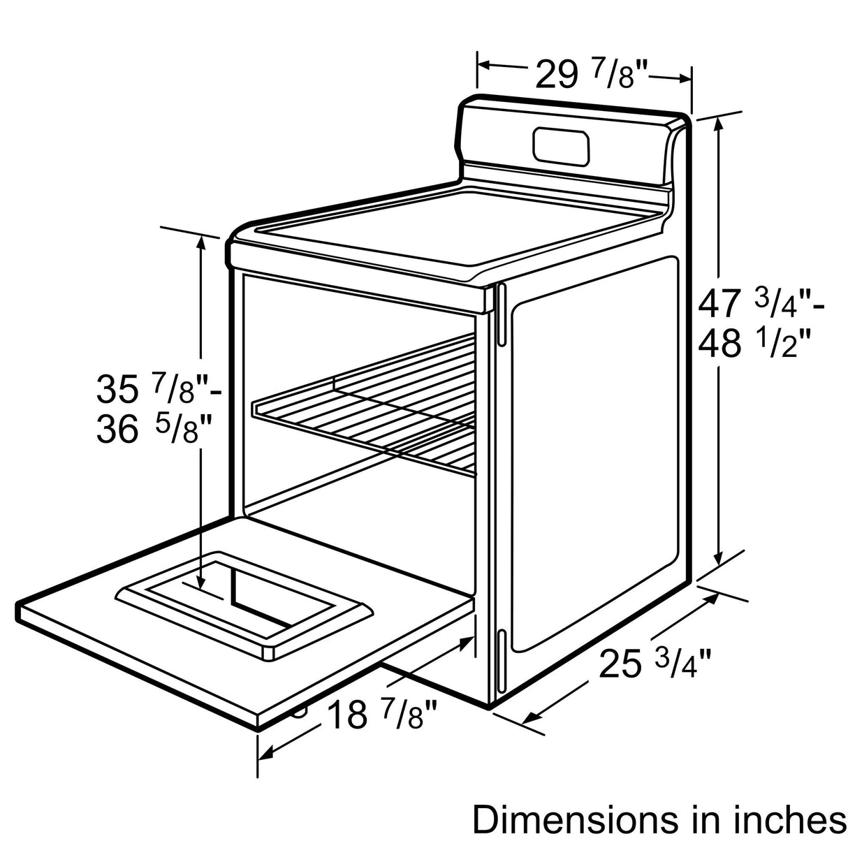 Freestanding Gas Range 30" Stainless Steel