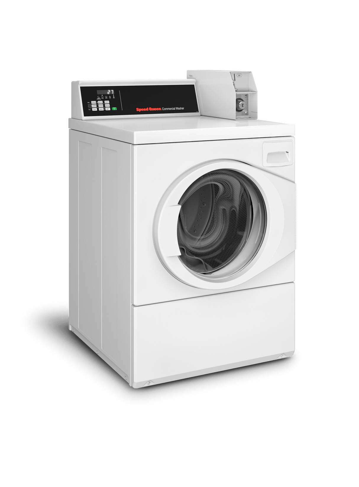 Rear Control Commercial Front Load Washer with Coin Drop