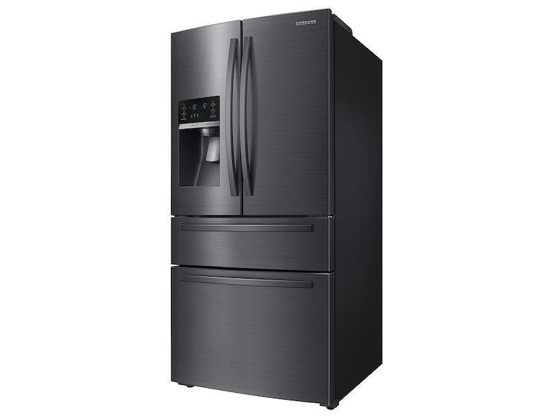 25 cu. ft. Large Capacity 4-Door French Door Refrigerator with External Water & Ice Dispenser in Black Stainless Steel