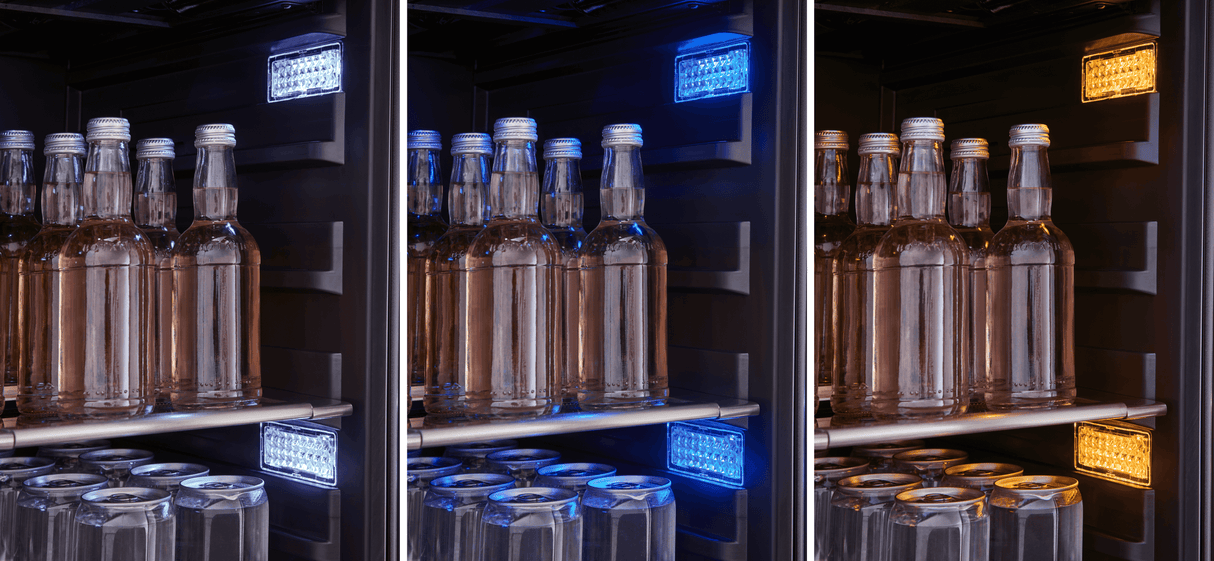 Presrv Beverage Cooler, 24in Under Cabinet, SS+Glass, Reverse Door, 1 Zone