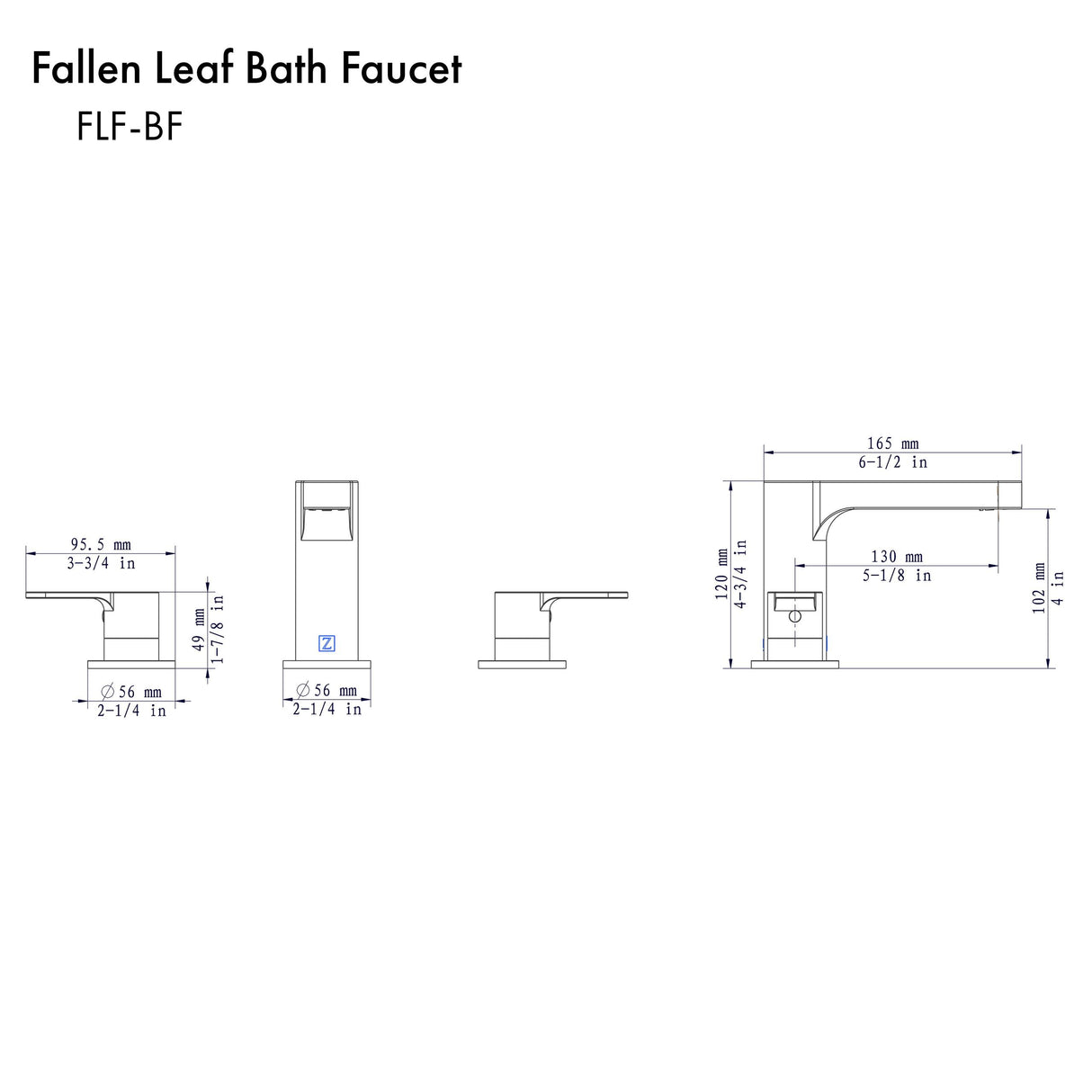 ZLINE Fallen Leaf Bath Faucet in Brushed Nickel (FLF-BF-BN)