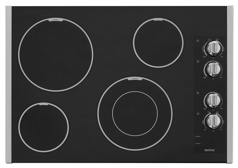 30-inch Wide Electric Cooktop with Speed Heat Element