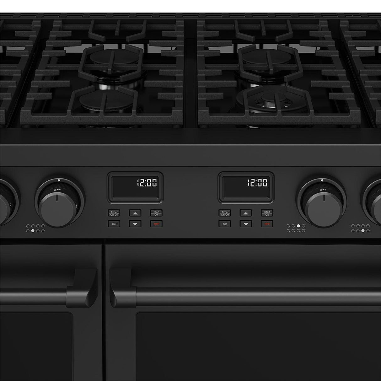 48 Inch Contemporary Professional Gas Range In Black
