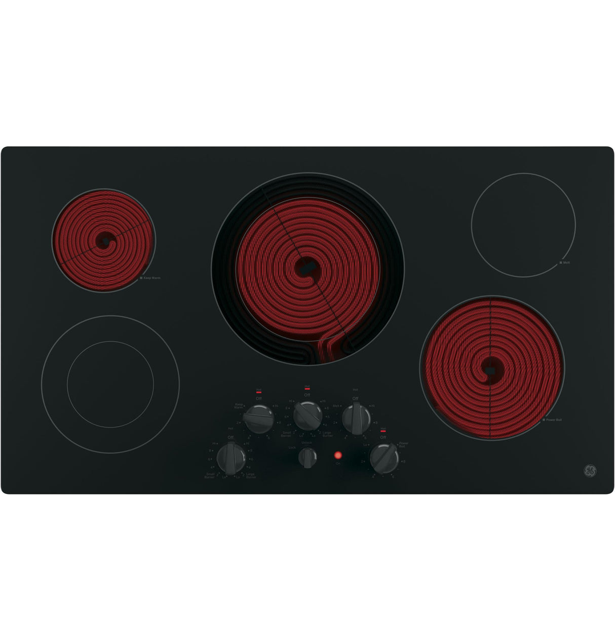 GE® 36" Built-In Knob Control Electric Cooktop