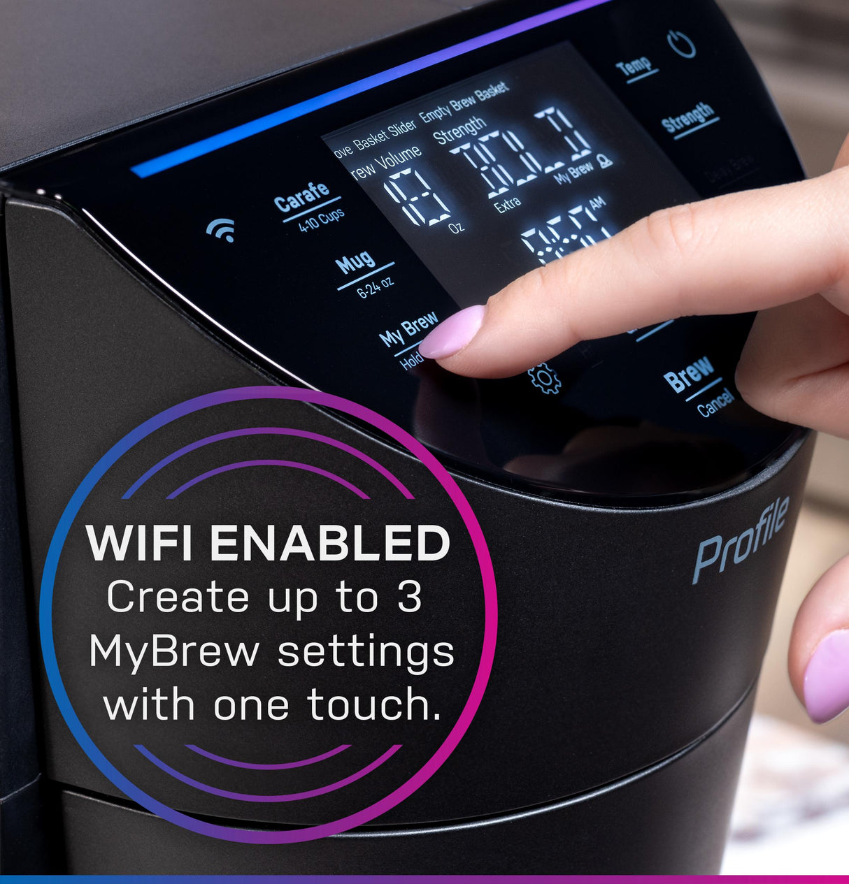 GE Profile™ Smart Grind and Brew Coffee Maker with Podless Single Serve