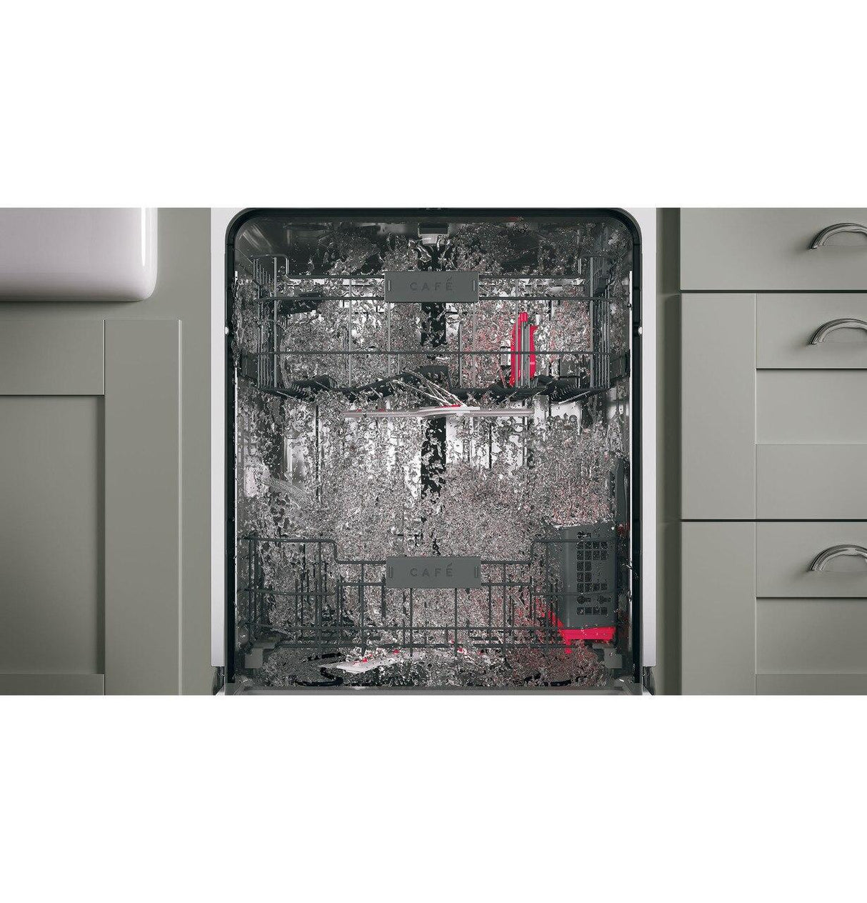 Café™ Stainless Interior Built-In Dishwasher with Hidden Controls
