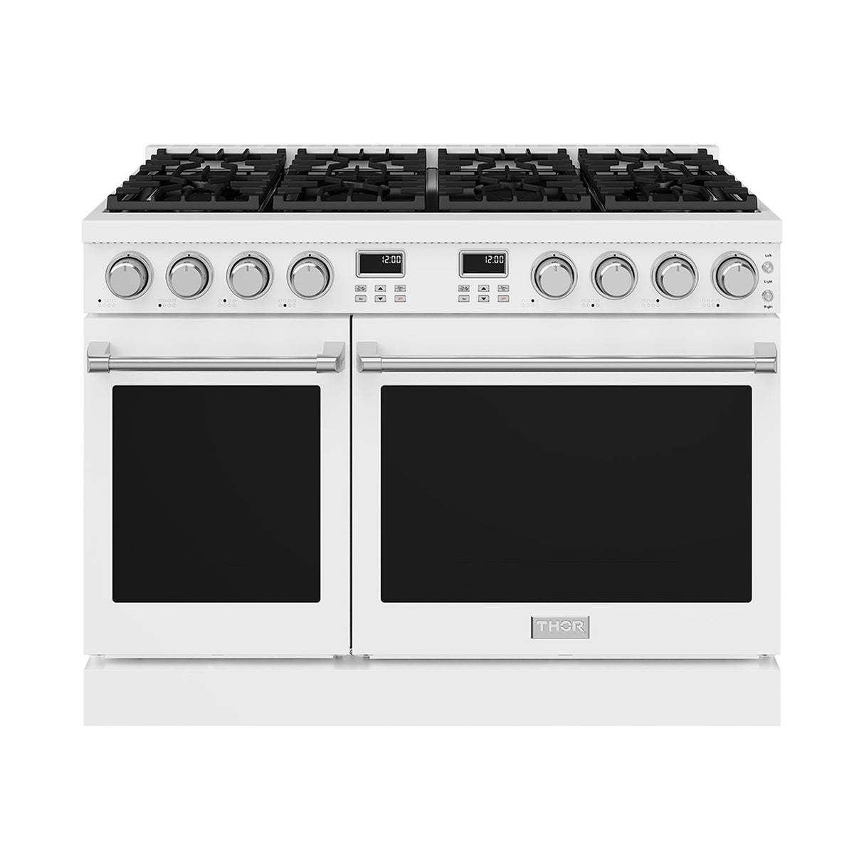 48 Inch Contemporary Professional Gas Range In White