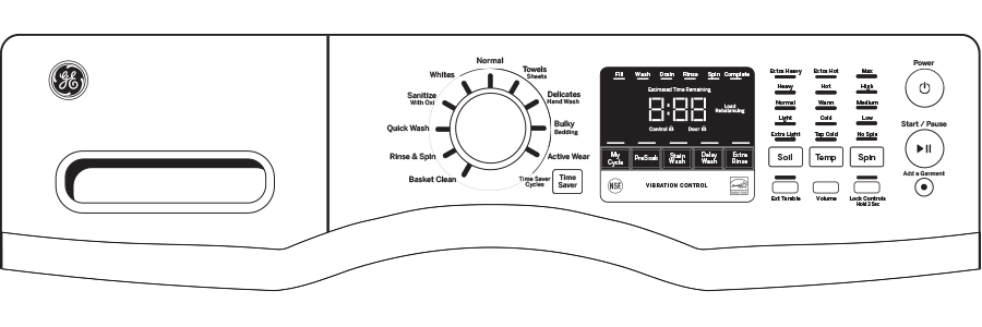 GE® 4.5 cu. ft. Capacity Front Load ENERGY STAR® Washer