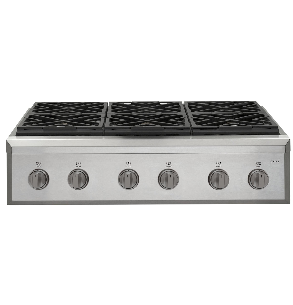 Café™ 36" Brushed Black Handle & Knob Set for Pro Range and Rangetop