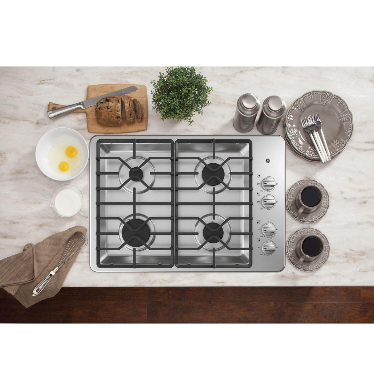 GE® 30" Built-In Gas Cooktop