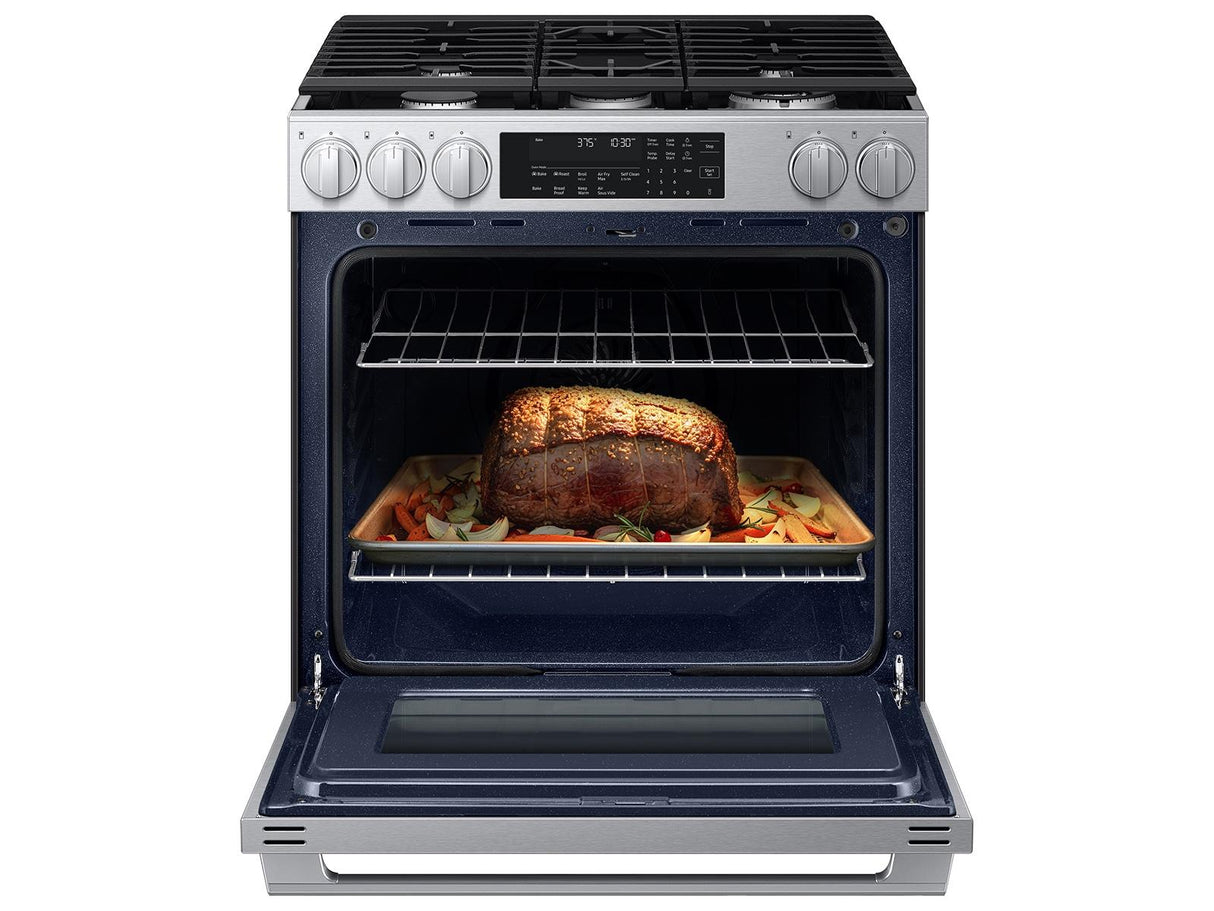 Bespoke Smart Slide-in Dual Fuel Range Pro Style Elite Design Illuminated Knobs Air Fry Max