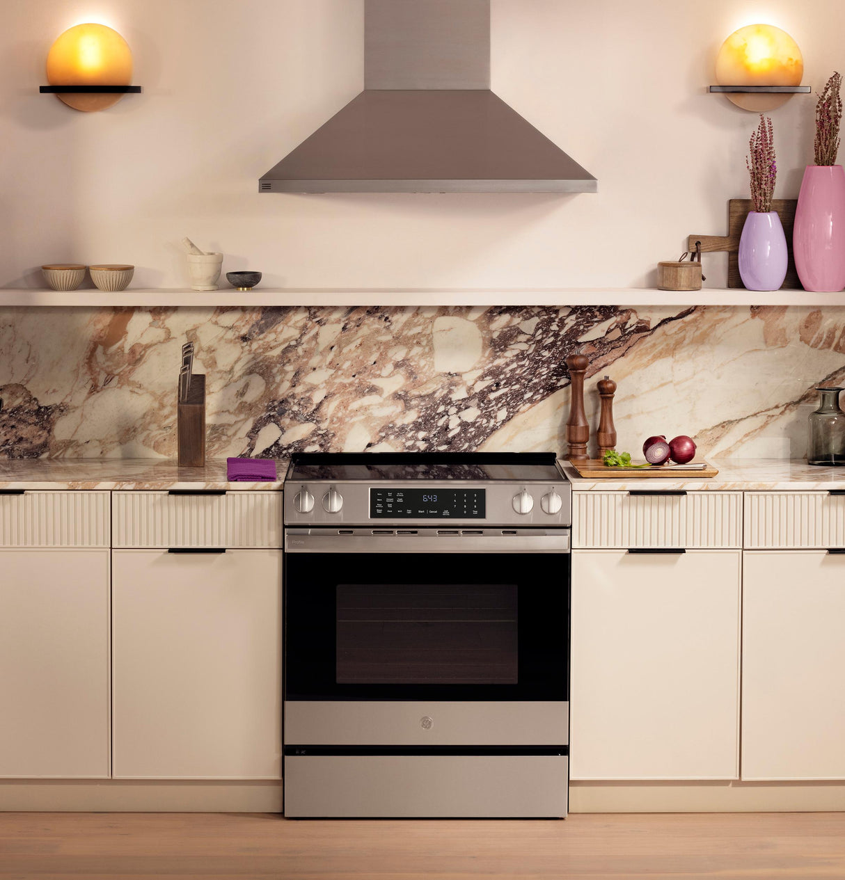 GE Profile™ ENERGY STAR® 30" Smart Slide-In Induction and Convection Range with No Preheat Air Fry and EasyWash™ Oven Tray