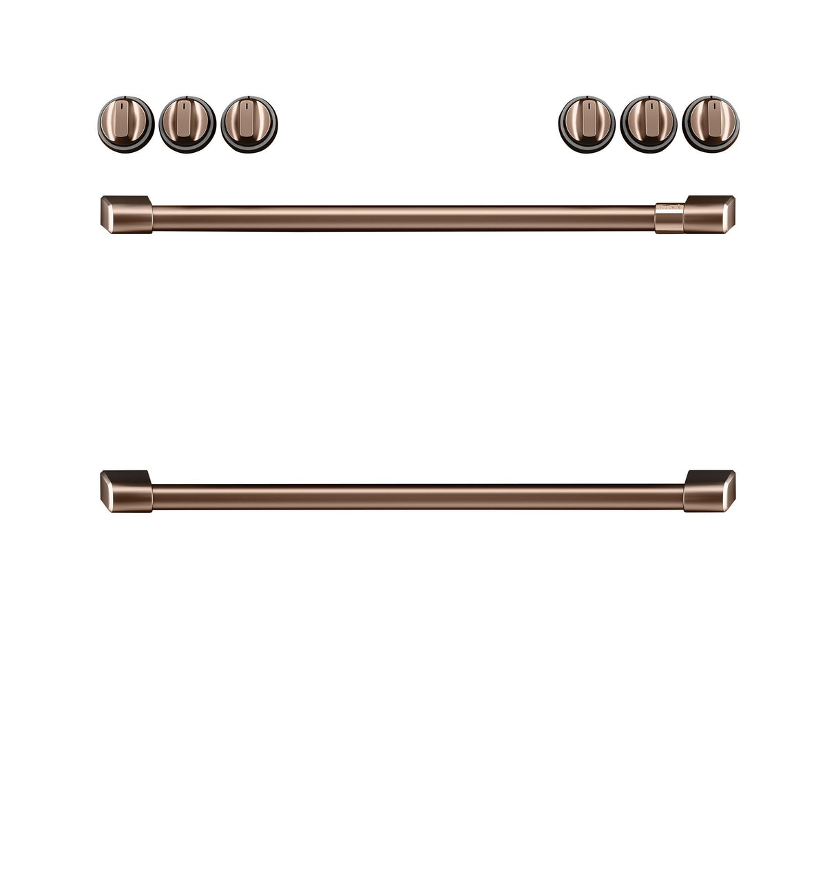 Café™ Front Control Induction Knobs and Handles - Brushed Copper