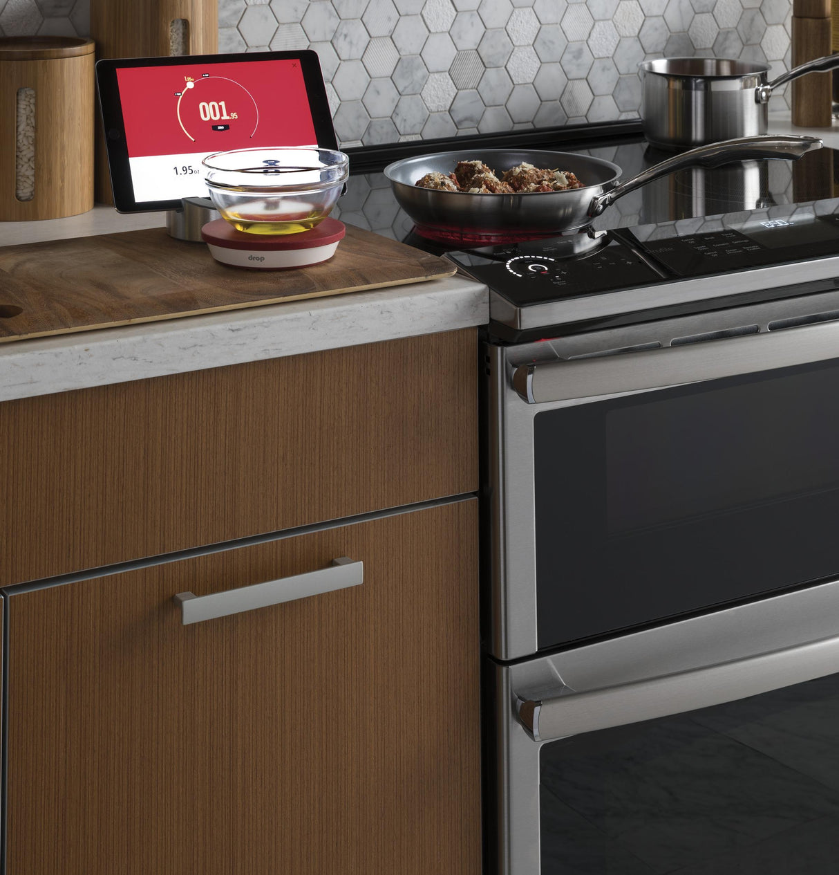 GE Profile™ 30" Smart Slide-In Electric Double Oven Convection Range