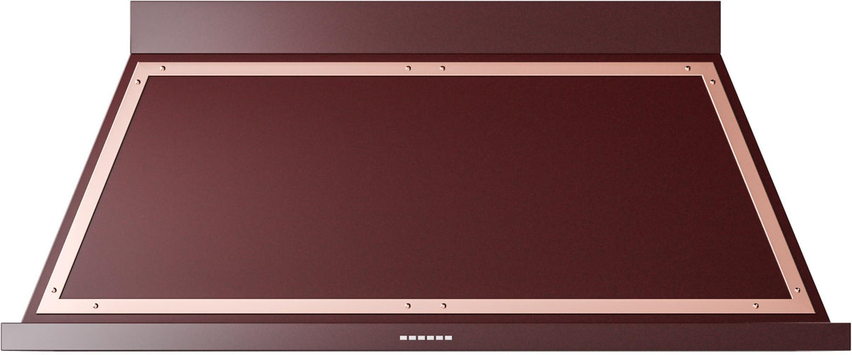 ILVE UANB60BUP Nostalgie 60" Hood in Burgundy with Copper trim