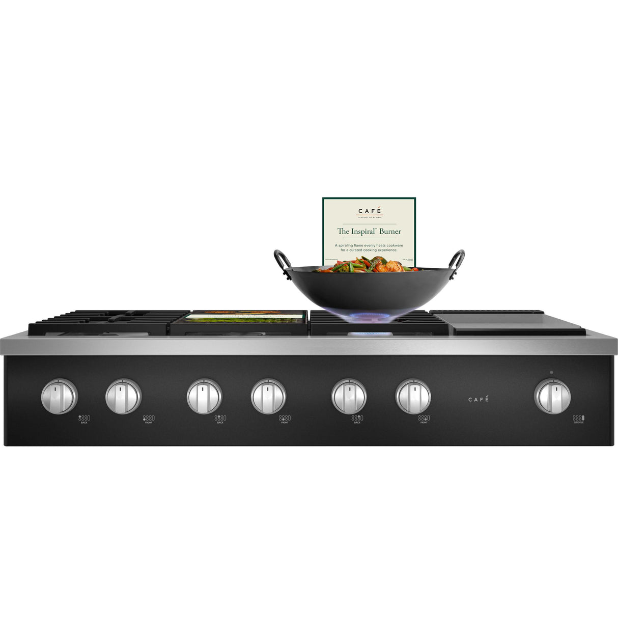 Café™ 48" Commercial-Style Gas Rangetop with 6 Burners and Integrated Griddle (Natural Gas)