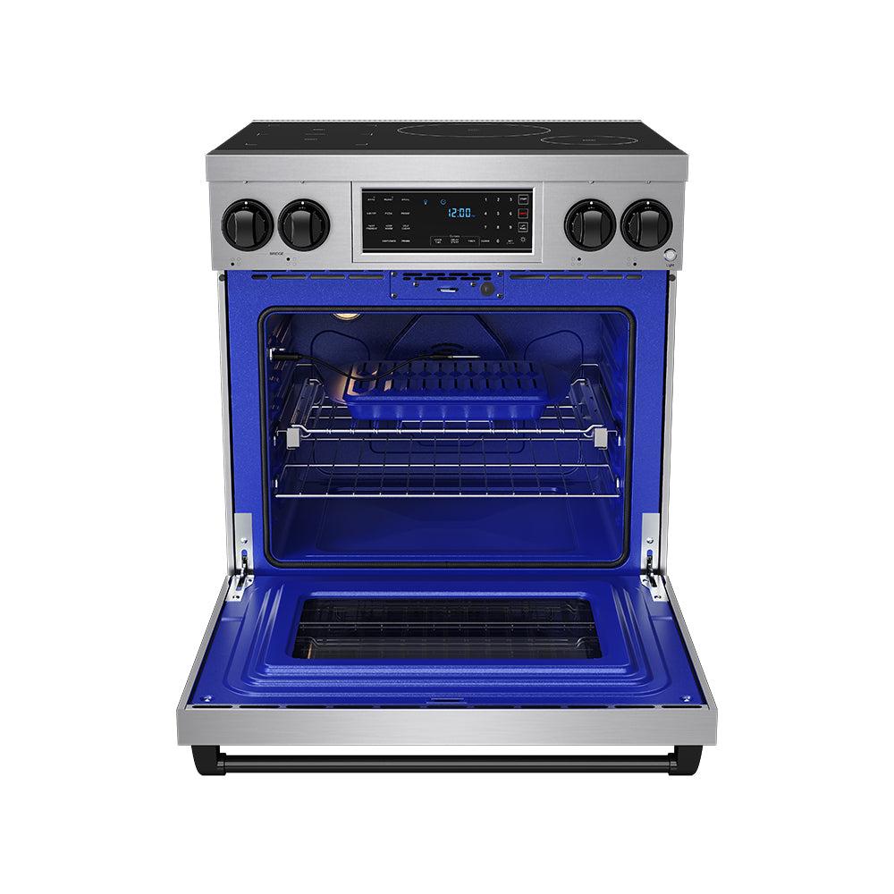 30 Inch Professional Induction Range With Tilt Panel Touch Control In Stainless Steel and Black Gordon Ramsay Series