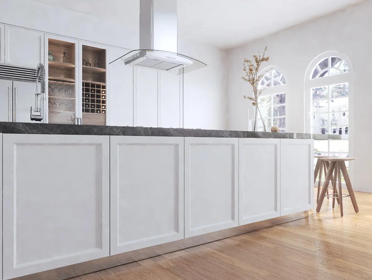 42" CCC 600/395 CFM Island Hood Stainless/Glass