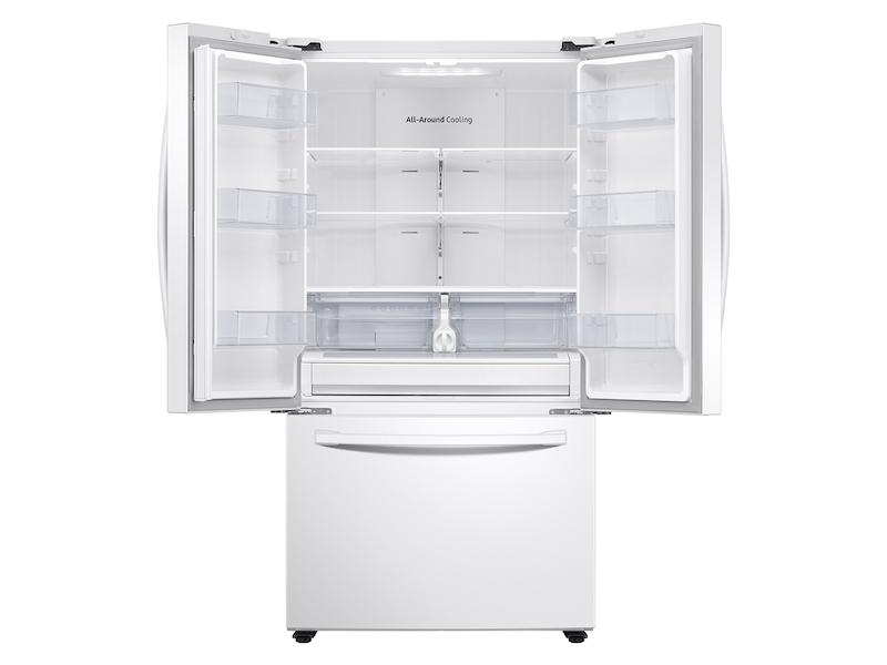28 cu. ft. Large Capacity 3-Door French Door Refrigerator in White