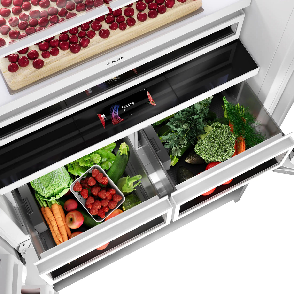 Benchmark™ Built-in Bottom Freezer Refrigerator 36'' Softclose® Flat Hinge