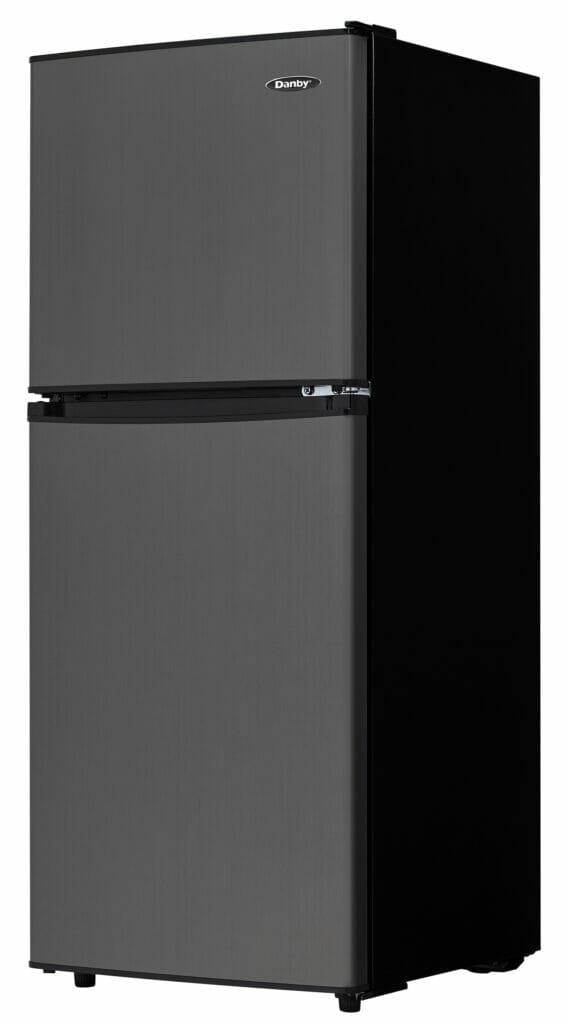 Danby 4.7 cu. ft. 2-door Compact Fridge in Black Stainless Steel Look