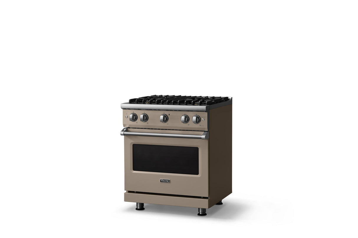 30"W. Sealed Burner Gas Range (Finish: Nantucket, Trim: Polished Chrome, Fuel: Natural Gas)